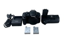 Canon EOS Rebel T2i DSLR Camera Body Only Batteries Charger Battery Grip Tested