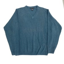 Geoffrey Beene Men's Sweater Large Green Pullover Long Sleeves