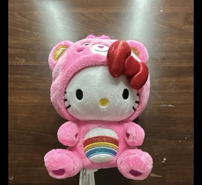 Sanrio Hello Kitty Plush Stuffed Animal Pink Costume w/ Rainbow Belly