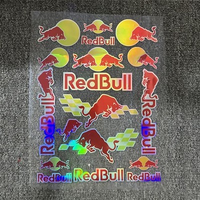 Laser Red Bull bunte Aufkleber Helm Fahrradkarosserie langlebige universell Neu