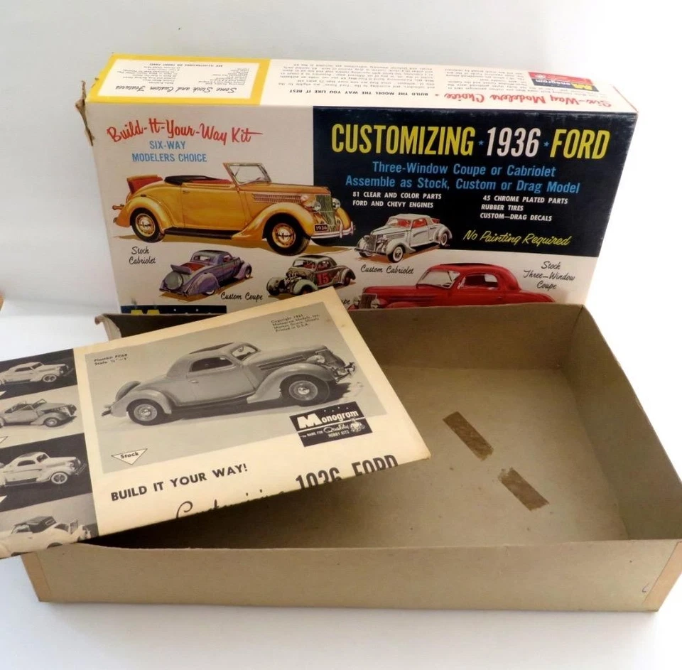 Monogram 1936 Ford Customizing Kit ONLY Box & Instructions - Image 3 of 4