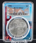 1886 Morgan Dollar PCGS MS63 $1 Silver Mint State 63 Coin Witter Coins Label