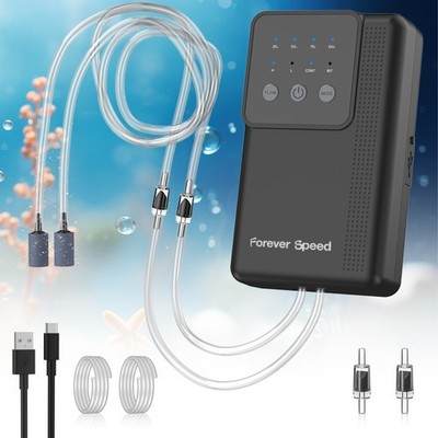 Aquarium Sauerstoffpumpe 2200mAh Regelbare Luftpumpe Sauerstoff Luftpumpe USB 3W