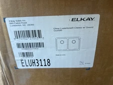 Elkay ELUH3118 Lustertone 30-3/4 Undermount Double Basin Stainless Steel Kitchen