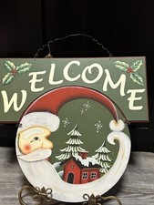 Holiday Santa Welcome Sign
