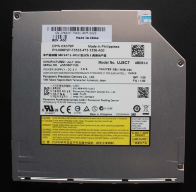 9.5MM UJ8C7 UJ8A7 Slot-in 8X DVD Burner Re UJ8D3 compatible Dell Alienware M14x