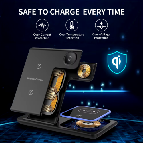 30W 3-in-1 Kabellose Ladestation für Handys, Uhren & Kopfhörer Wireless Charging - Bild 8 von 8