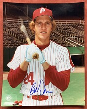 Bob Dernier Philadelphia Phillies (1980-1983, 1988-1989) SIGNED 8x10 Color Photo