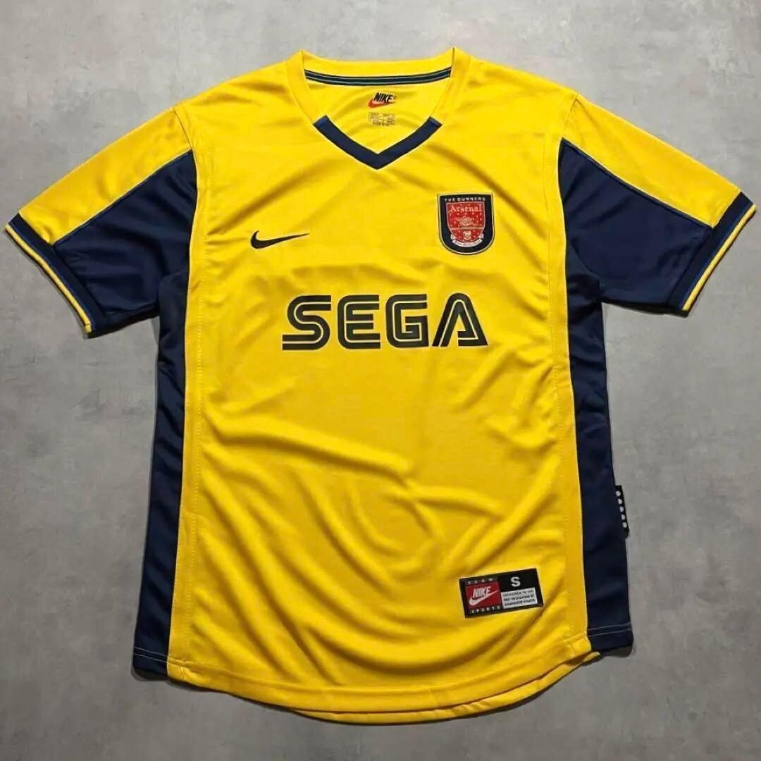 Arsenal Nike SEGA Football Soccer Jersey Made In UK 1999