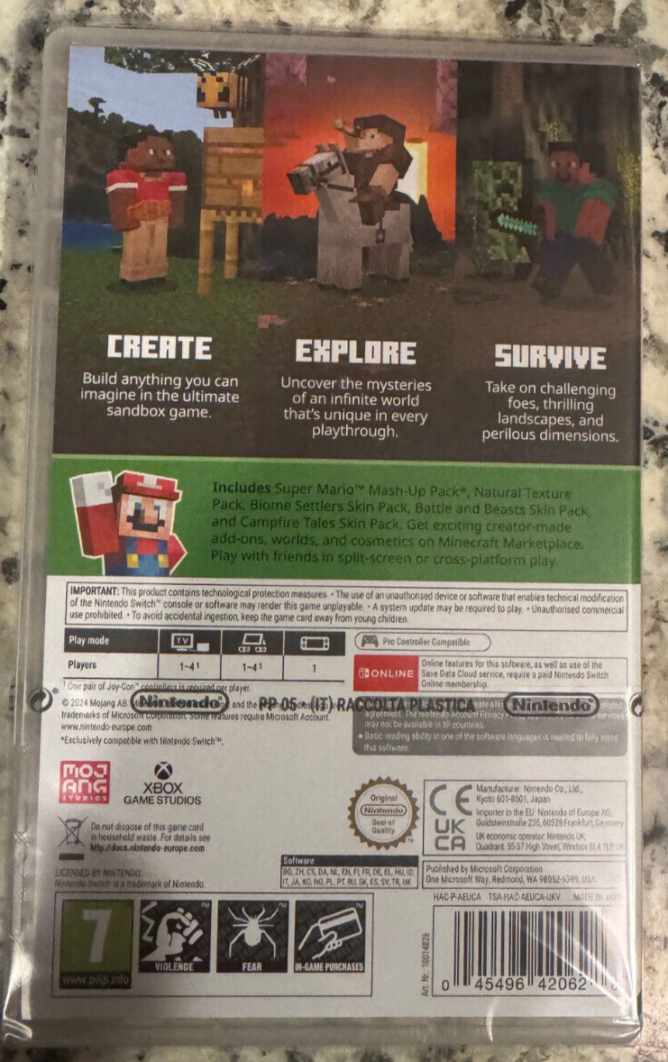 Minecraft Switch with Super Mario Mash Up Pack Nintendo Minecraft Switch with Super Mario Mash Up Pack Nintendo