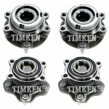 Front & Rear Wheel Bearings & Hubs Kit Timken For Nissan Altima FWD 4-Wheel ABS