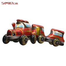 Giant Retro Train Balloon Railway Steam Engine Birthday Party Decor Self Seal