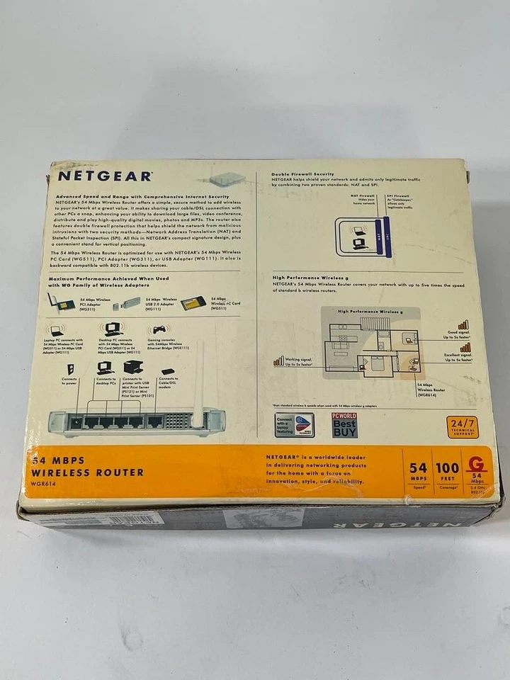 NETGEAR 108 Mbps Wireless Firewall Router WGT624 - In Box - Image 4 of 4