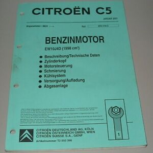 Workshop manual CITROEN C5 Petrol Engine EW10J4D 1998 cm³ Book January