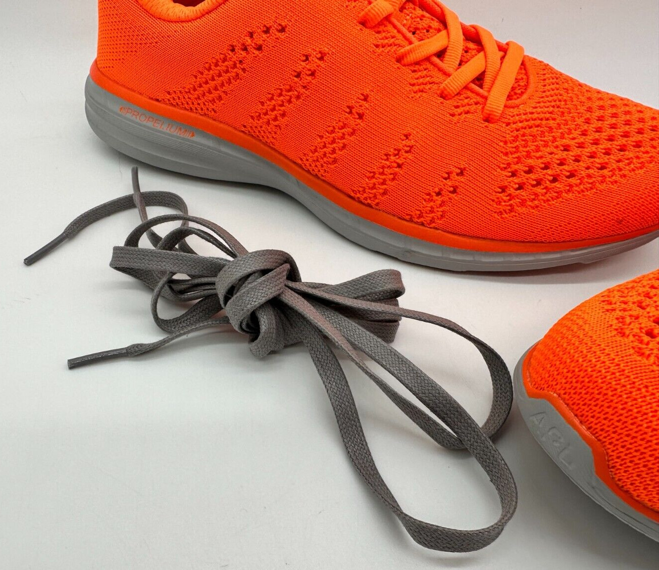 Rare APL Women's TechLoom Pro Sneakers Molten/Platinum 8.5 ~ Neon Orange ~ w/Box