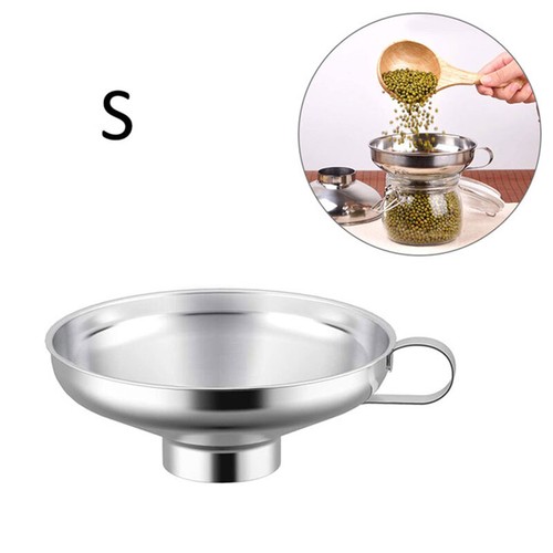Stainless Steel Funnel Fill Jam Jar Wide Neck Mouth Filter Kitchen Funnel Tool - Picture 9 of 13