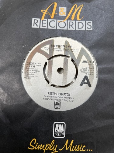 Peter Frampton Show Me The Way/The Crying Clown A&M Promo vinyl 7 record single - Picture 3 of 4