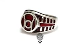 Red Lantern Ring V.2 Red Lantern Corp Ring Silver 925 Red Enamel