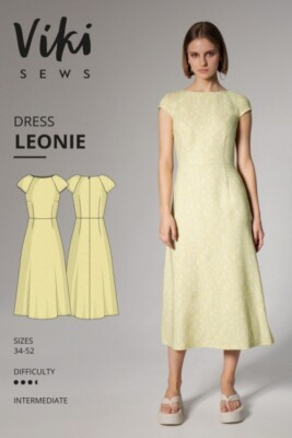 Vikisews Schnittmuster Leonie Kleid Damen UK 4-22