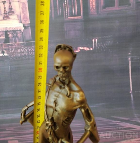 Memento Mori Bronze Statue Sculpture Marble Skeleton JB Skull Vintage ...