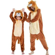 Adult Kids Lion Costume Animal Halloween Carnival Party Furry Cosplay Costumes