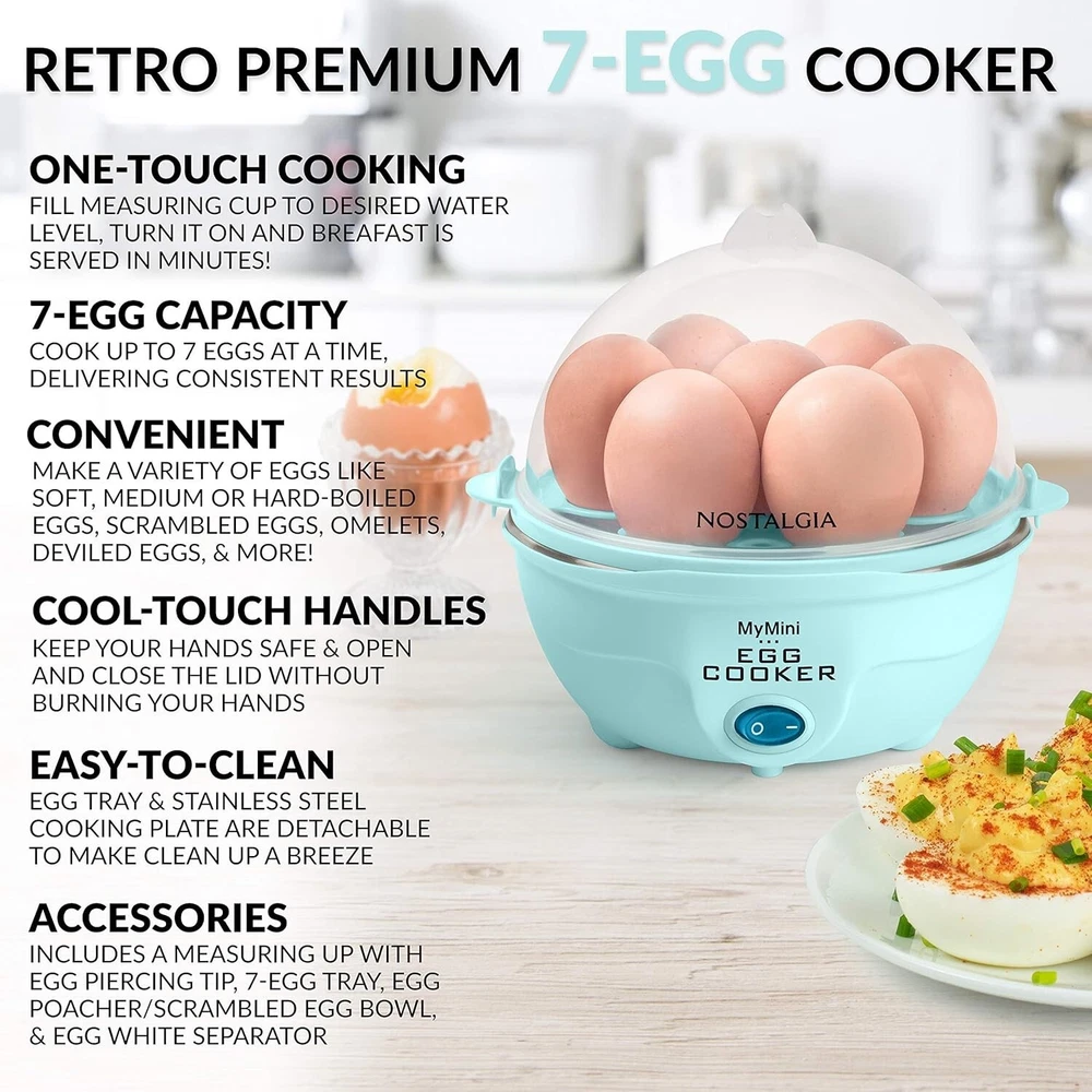 7-in-1 Egg Cooker for Soft, Medium, or Hard Boiled Eggs – Hervidor De Huevos 7-in-1 Egg Cooker for Soft, Medium, or Hard Boiled Eggs – Hervidor De Huevos