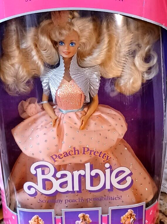 MATTEL 1989 Vintage Peach Pretty Barbie Special Limited Edition #4870 NRFB