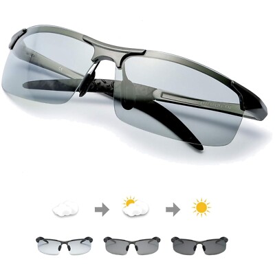 TJUTR Polarisierte Sonnenbrille Herren - Photochromatisch für Outdoor Sport
