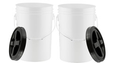 6 Gallon Food Grade BPA Free Buckets Pails with Screw on gasket lids Pack of 2 