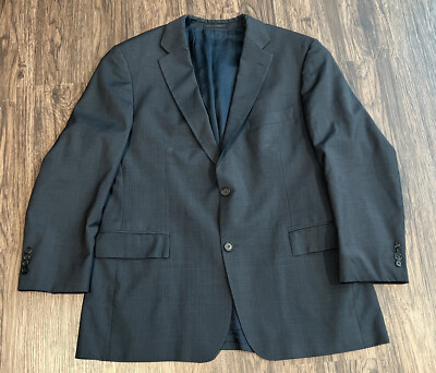 2022 HUGO BOSS Pasini2/Movie2 Gray Stripes Sport Coat Suit Blazer 46R Wool
