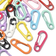 30x Lanyard Clips Spring Hooks Snap Clasp Rings Buckles for DIY Jewelry Crafts