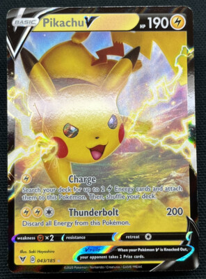 Pikachu V 043/185 Vivid Voltage- NM Ultra Rare Full Art