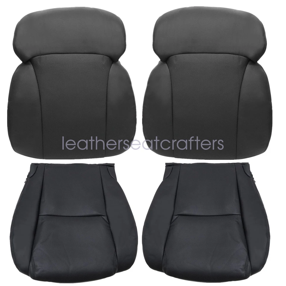 Both Side Bottom Top Leather Seat Cover For 2006-2011 Lexus GS300 350 460 Black Foto 2 de 4