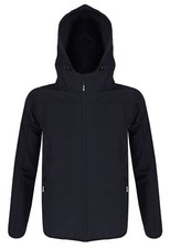 16 x Eisblau Softshell Jacke Herren Outdoor warm winddicht Kapuze schwarz AVK11
