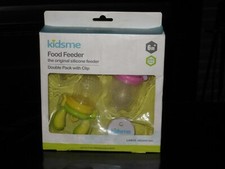 KIDSME FOOD FEEDER DOUBLE PACK WITH CLIP -- LARGE -- NEW -- FREE SHIPPING  