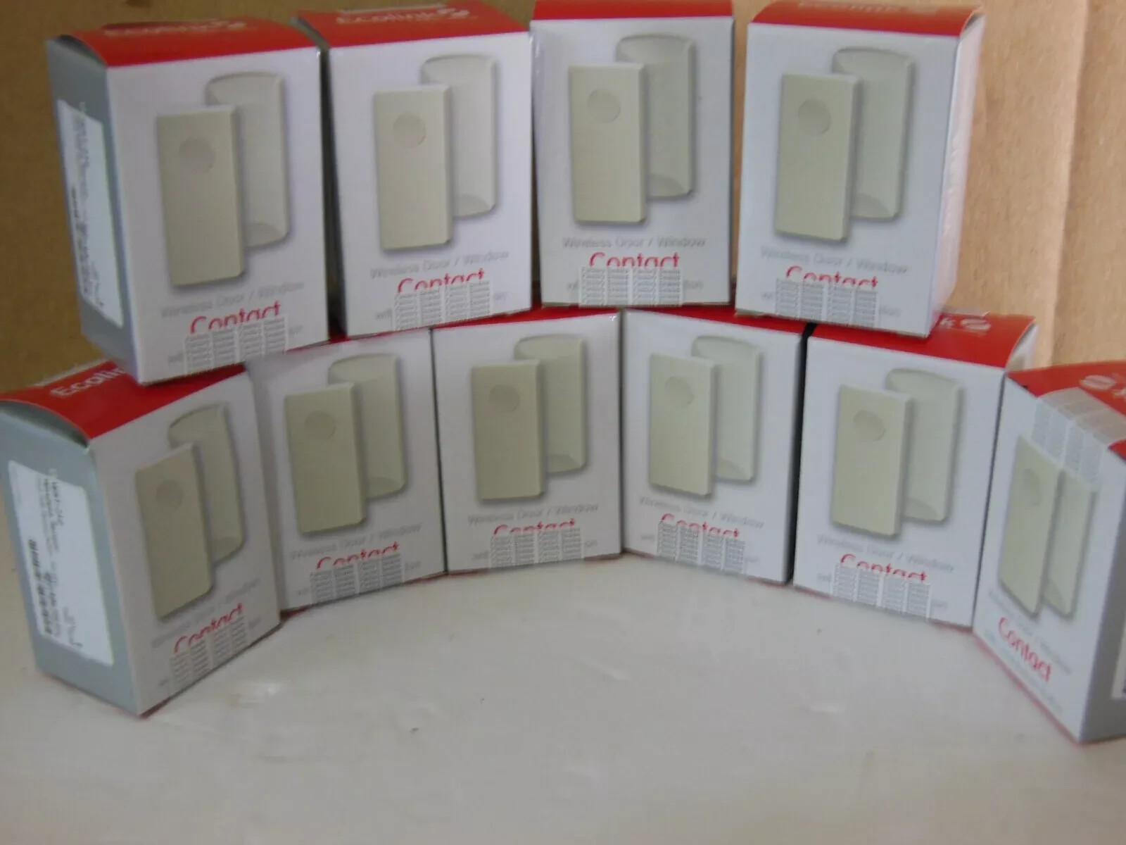 LOT OF 10 ECOLINK WST-212 HONEYWELL DOOR/WINDOW SENSOR W/LOCAL BYPASS