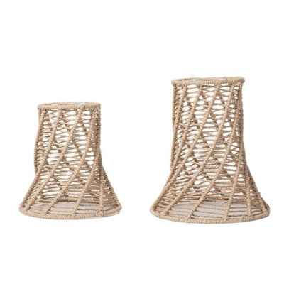 Handwoven Ceiling Light Shade Paper and Iron Texture Perfect for Home Interiors