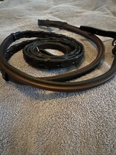 English Leather Square Raised Reins