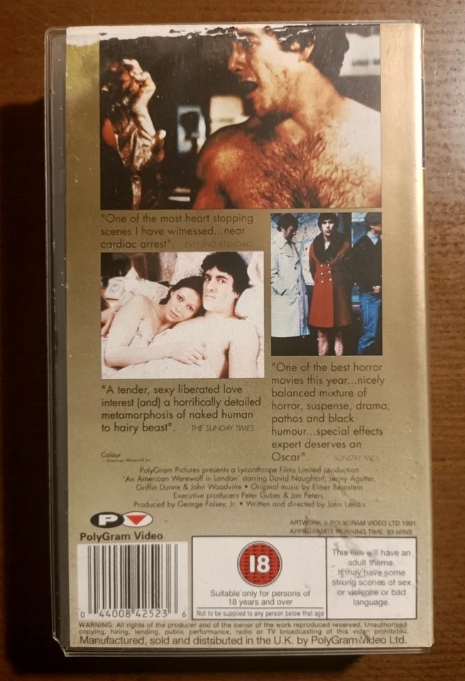 An American Werewolf in London (1981) - 1991 UK VHS Tape, PAL - Image 2 of 4