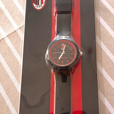 AC Milan Armbanduhr Analog rund schwarz/rot, Logo-Zifferblatt …