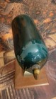 Vintage Banker's Desk Lamp Brass Base Green Glass Shade Pull Chain — photo 3
