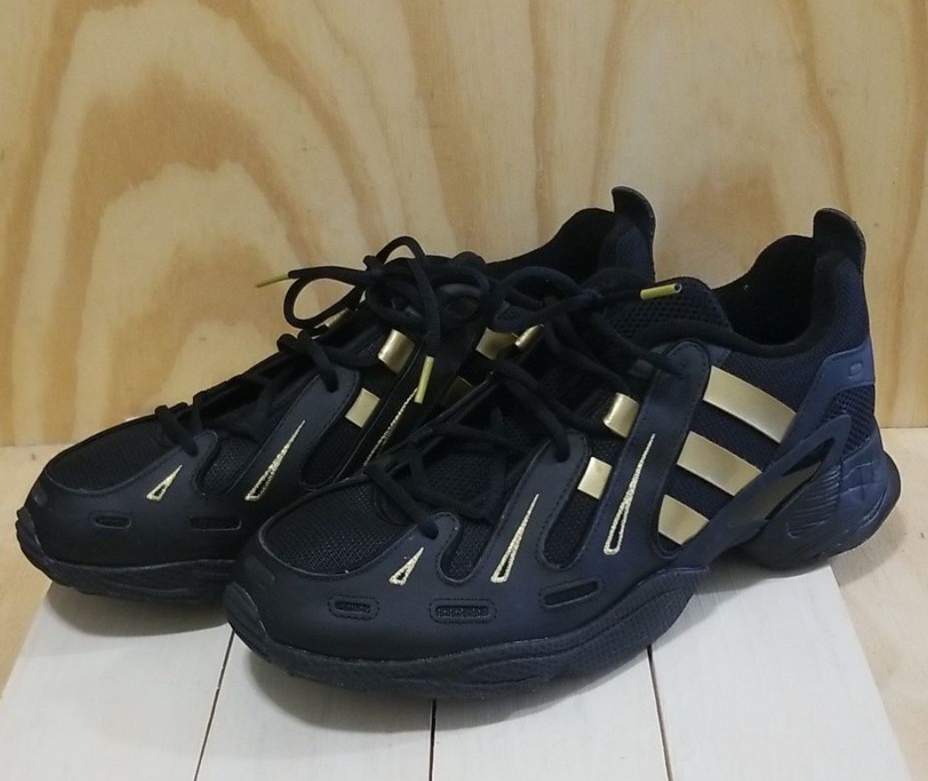 Adidas Men's Size 13 EQT Gazelle Black & Gold Ath… - image 2