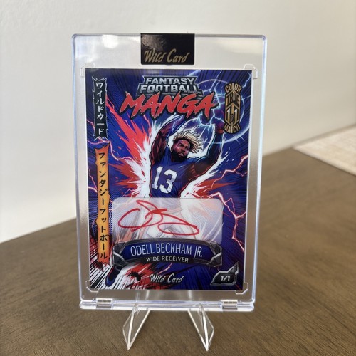 Odell Beckman Jr. Wild Card Manga True 1/1 Auto Color Match Power Up Case Hit