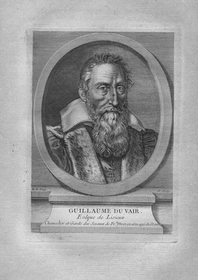 Guillaume du Vair Staatsmann eveque essayist engraving Kuperstich Portrait