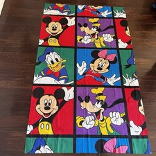VTG Disney Mickey Mouse Curtain Made In USA 80 X 63 New No Packaging Colorful