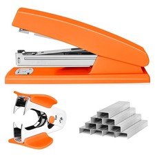 Stapler 25 Sheet Capacity with 1000 Staples and Staple Remover, Orange