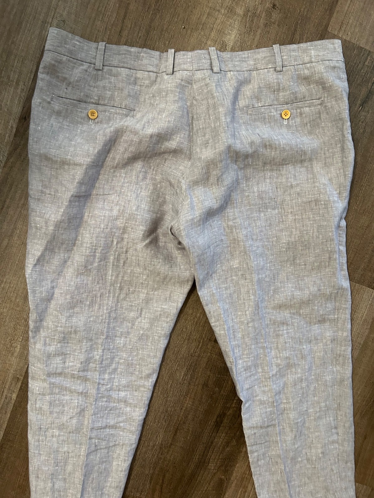 StudioSuits EUC light gray linen custom bespoke t… - image 10