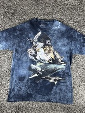 Vintage The Mountain Blue Tie Dye Busch Gardens Made in the USA T-Shirt Tee XL