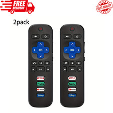 2 Pack Replacement Remote FIT For ROKU TV TCL/Sanyo/Element/Haier/RCA/LG/Philips