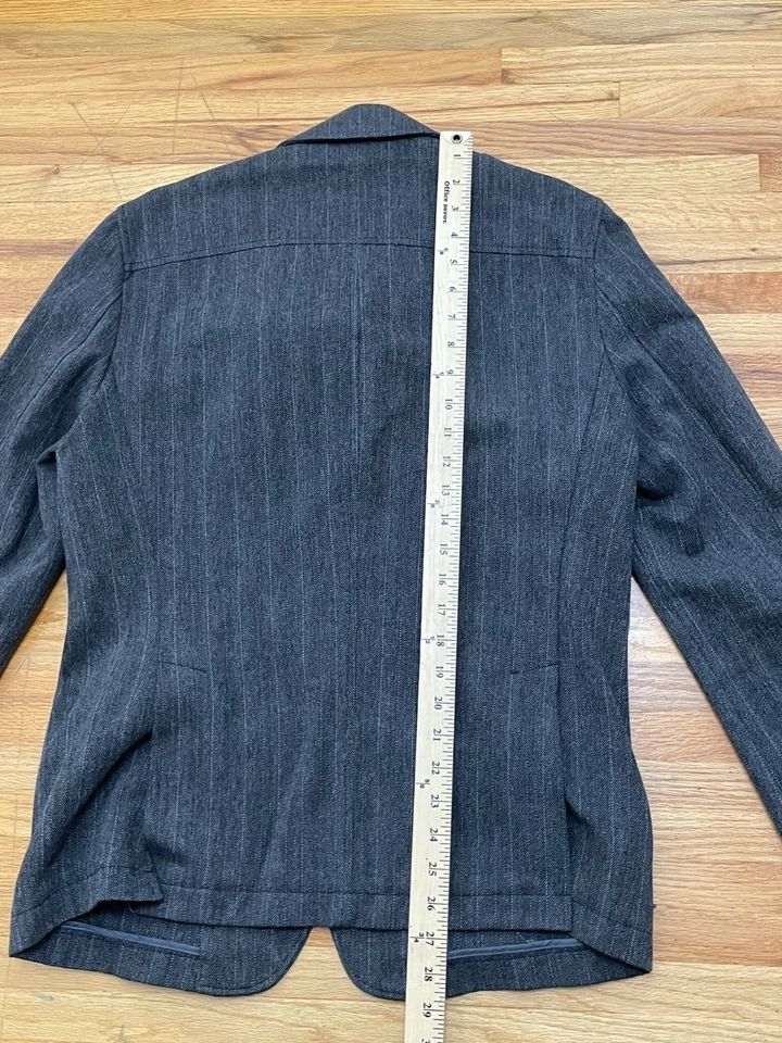 Chaqueta para mujer Banana Republic Heritage gris S militar utilitaria botón lana Foto 3 de 4